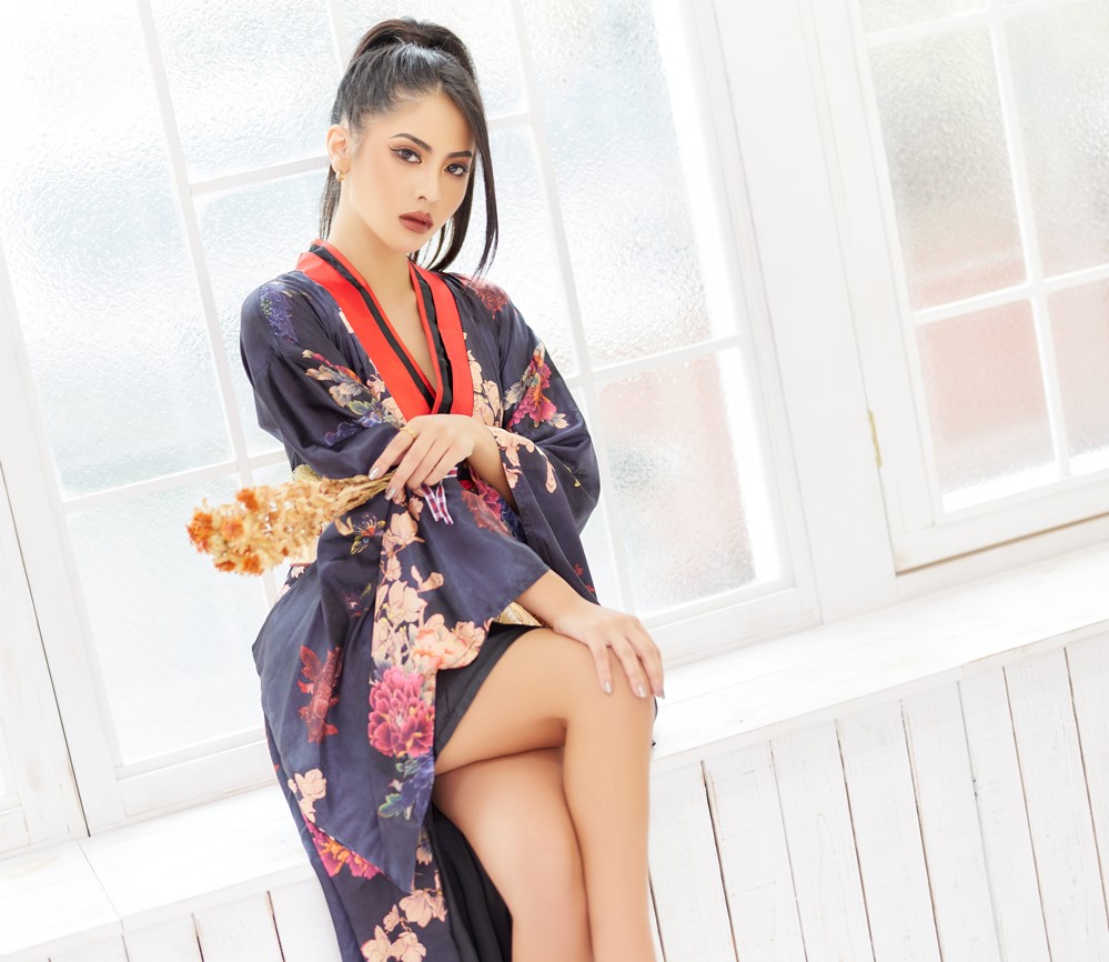 5カラー/3点セット】蝶々柄 花柄 豪華 リボン 花魁 着物 ドレス